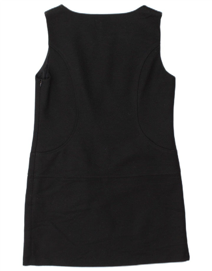 Benetton Vestido Recto Sin Mangas para Mujer UK 42 Mediano Lana Negra