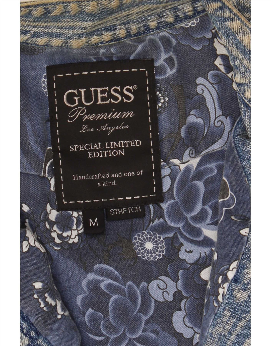 Guess Chaqueta Vaquera Mujer UK 12 Algodón Azul Medio