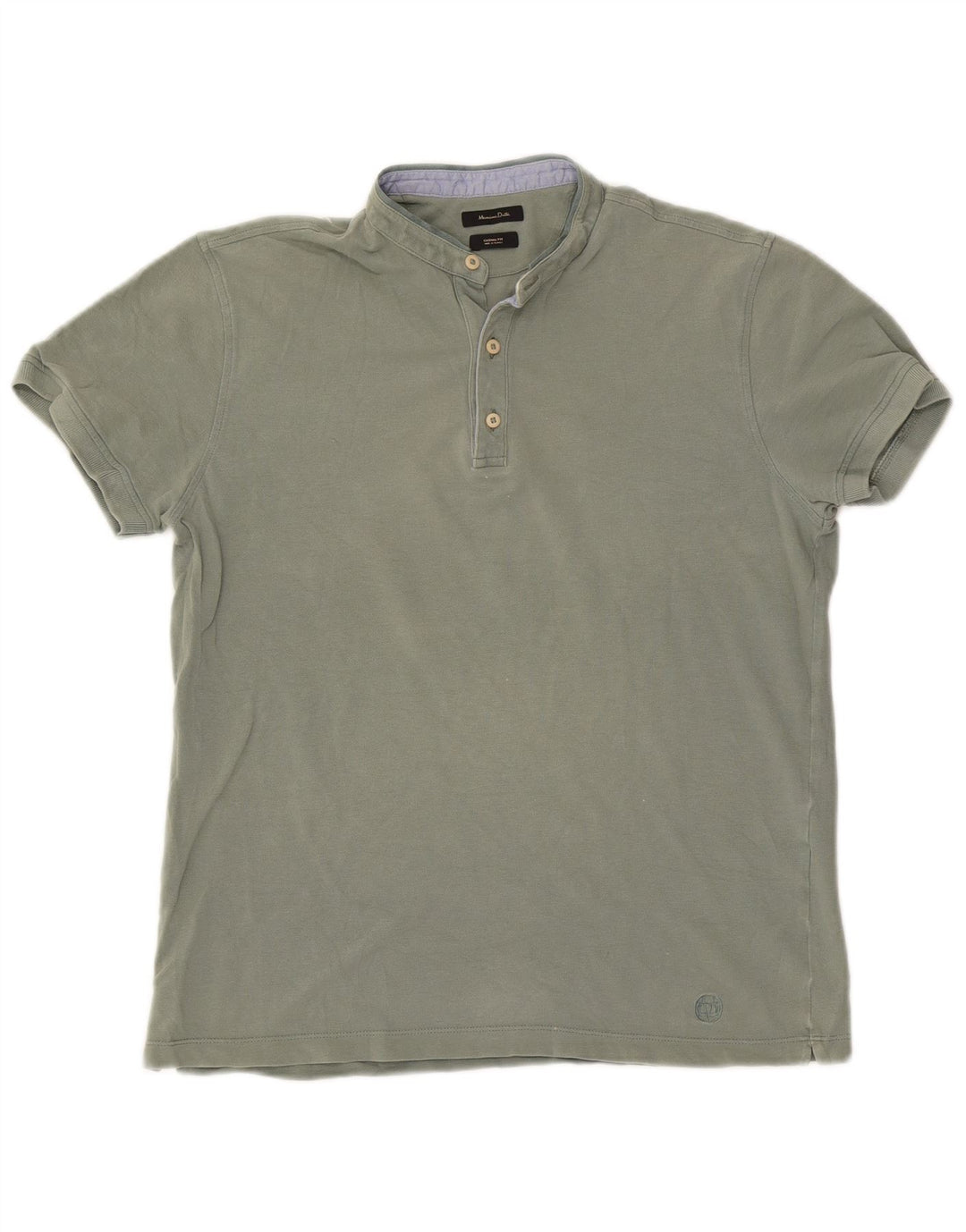 Massimo Dutti Polo Casual Fit Verde Medio Hombre