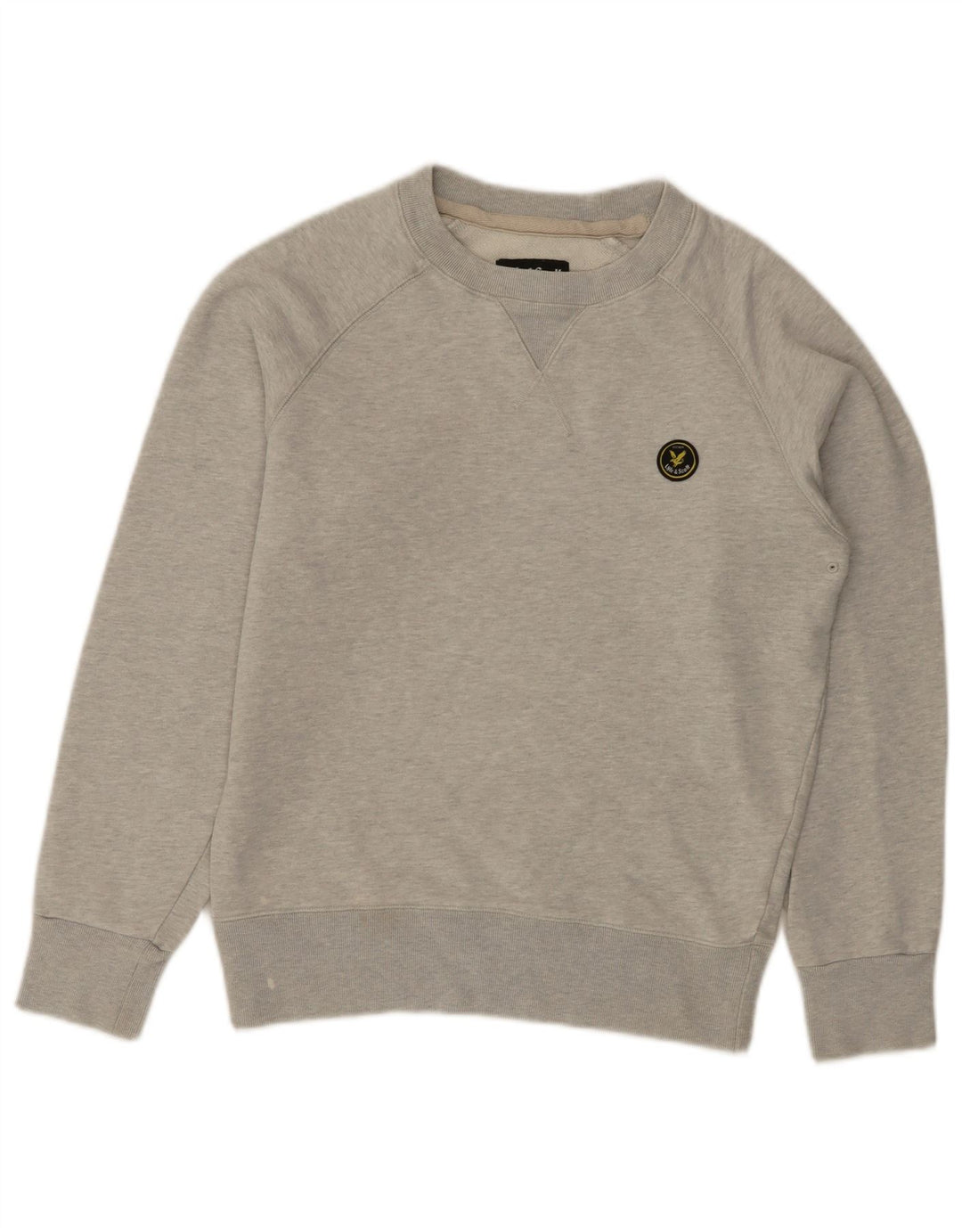 LYLE & SCOTT Sudadera tipo jersey para hombre pequeña gris algodón