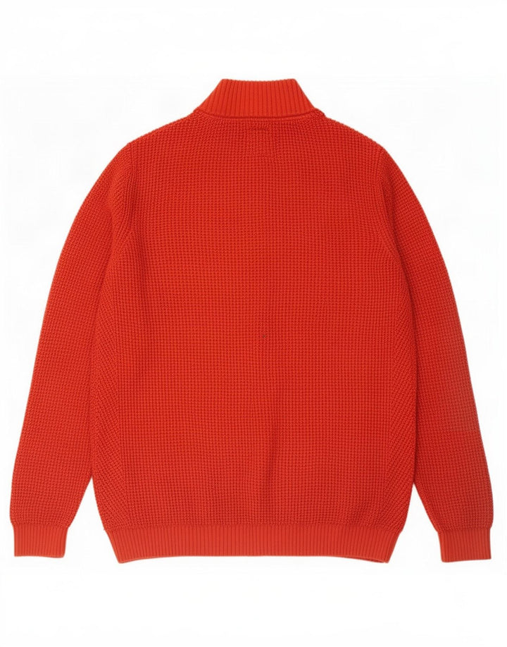 Jersey tipo jersey con cuello y cremallera para hombre de Fat Face, talla grande, de algodón rojo