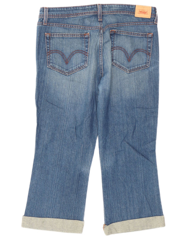 Levi's Mujer 518 Super Low Capri Bootcut Jeans W34 L21 Algodón Azul