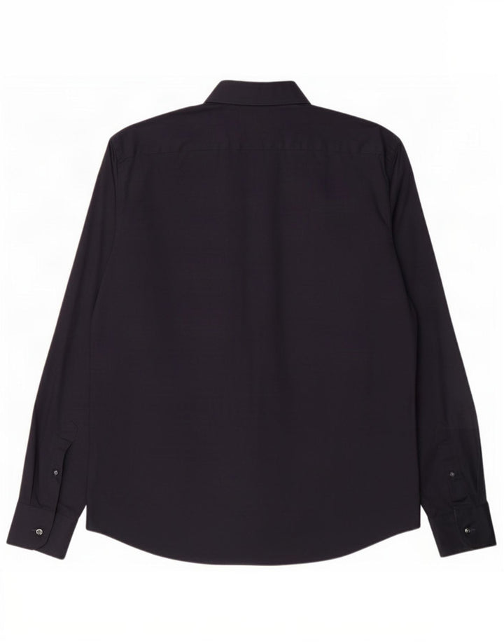 Burberry Camisa para hombre grande Azul marino Algodón