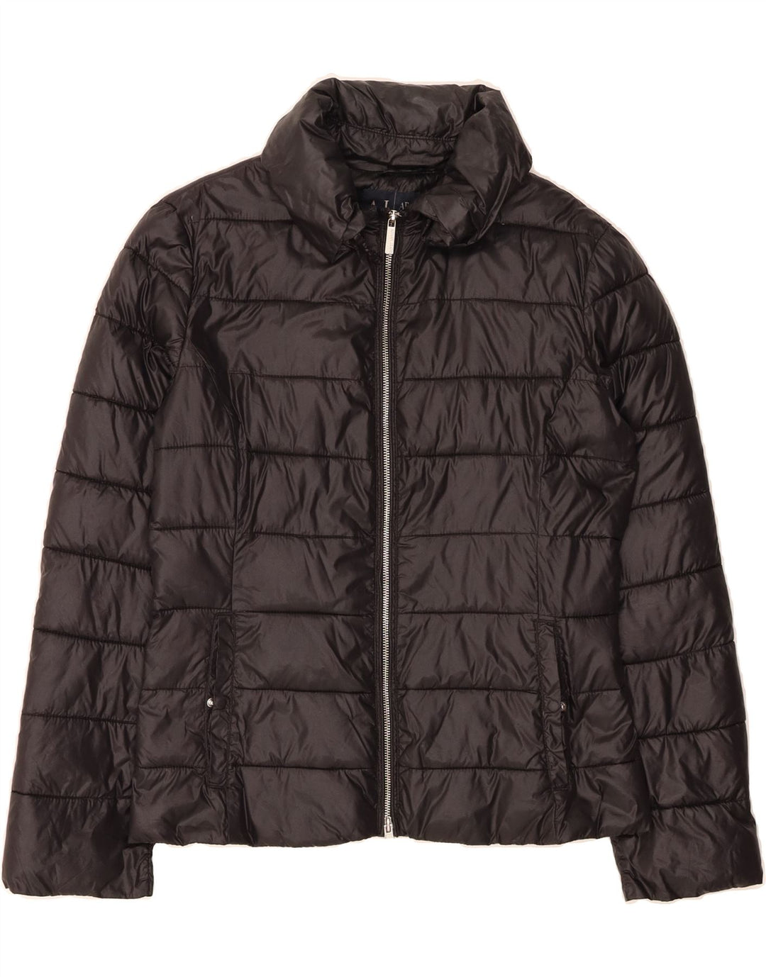 ARMANI JEANS Womens Padded Jacket US 10 Large Black Polyamide Vintage Armani Jeans and Second-Hand Armani Jeans from Messina Hembry 