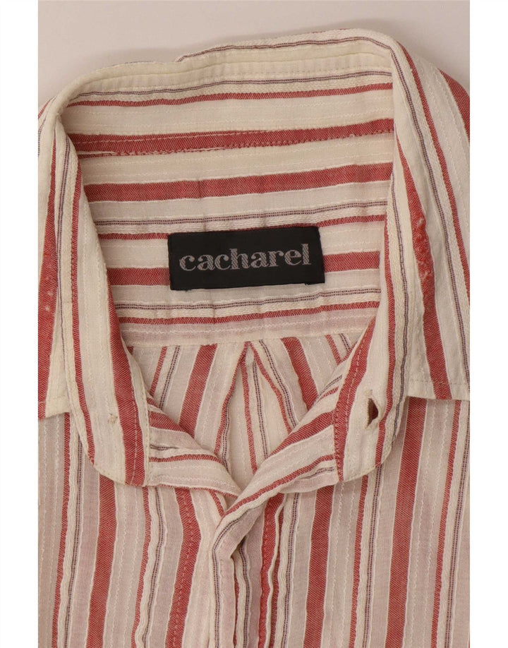 Camisa Cacharel Hombre Manga Corta Grande Rayas Blancas