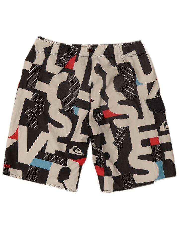Quiksilver Hombre Graphic Bañador Shorts Mediano Poliéster Negro