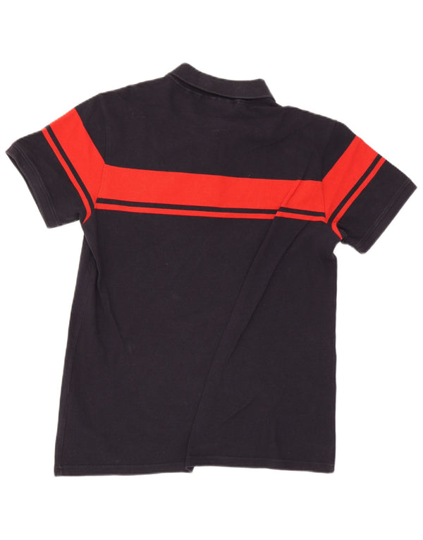 Sergio Tacchini Polo para hombre de algodón con bloques de color azul marino grande