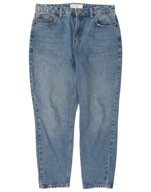 Vaqueros cónicos de cintura alta Mom para mujer de Topshop W30 L28 Poliéster azul