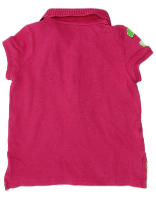 RALPH LAUREN Polo gráfico para bebé niña 18-24 meses Algodón rosa