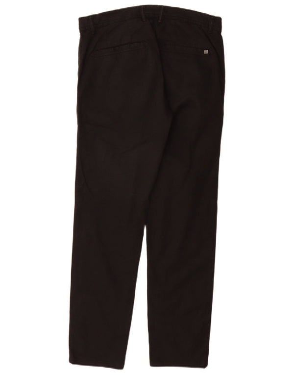 Zara Mens Slim Chino Pantalones EU 38 Small W30 L28 Algodón Negro