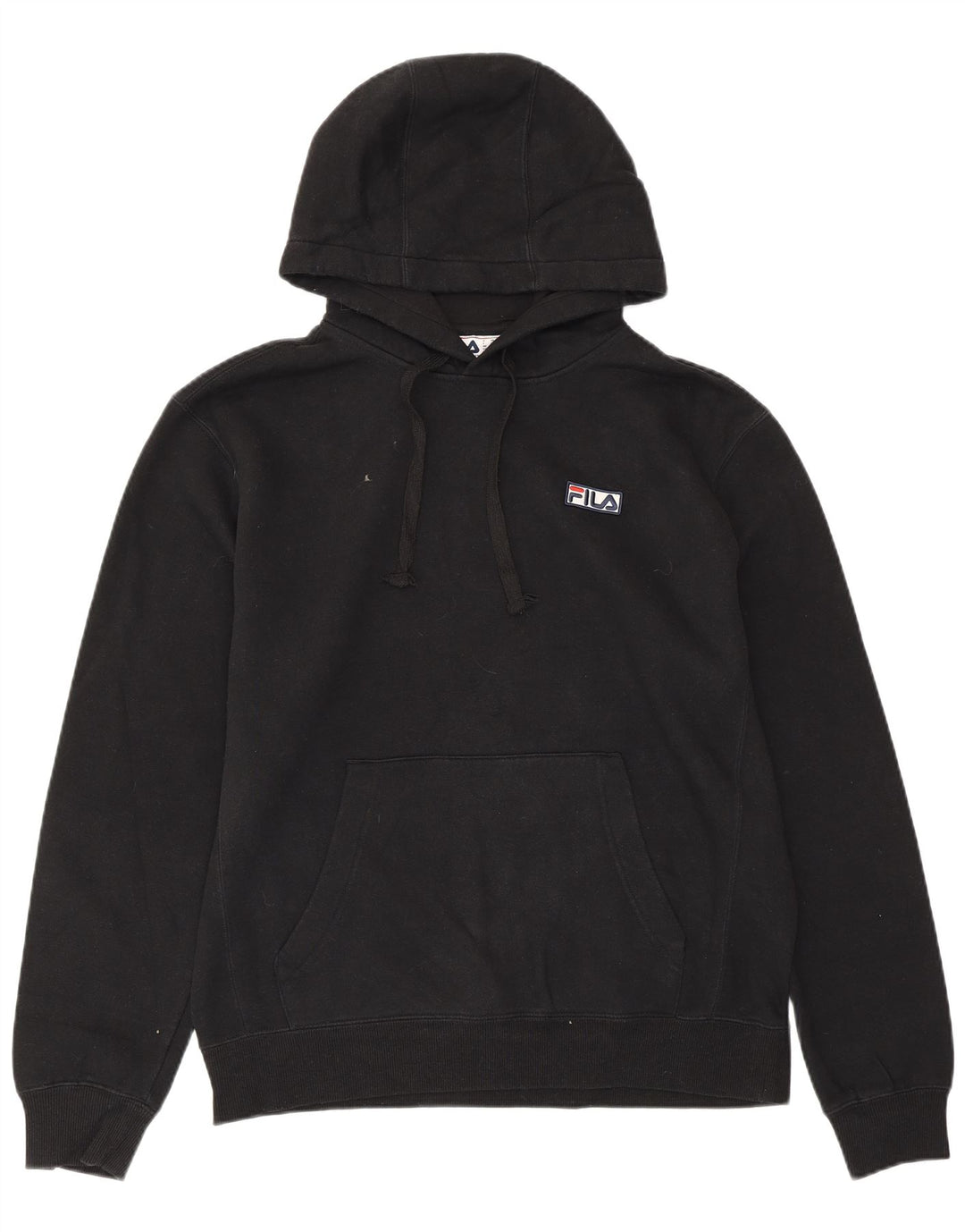 FILA Jersey con capucha para hombre, tamaño mediano, algodón negro
