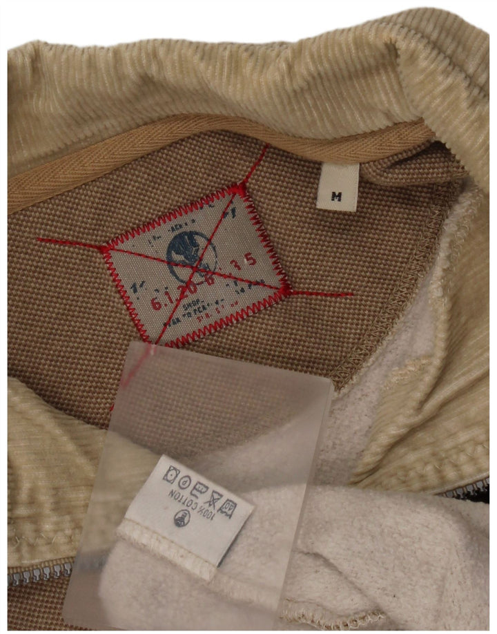 Sudadera con capucha y cuello con cremallera para hombre Fat Face Jersey de algodón beige medio