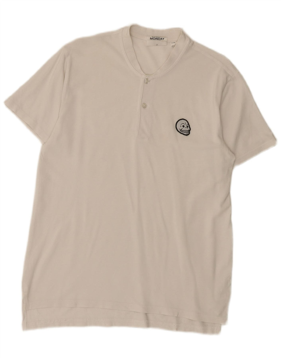 Camiseta de hombre Cheap Monday Top pequeño de algodón blanco