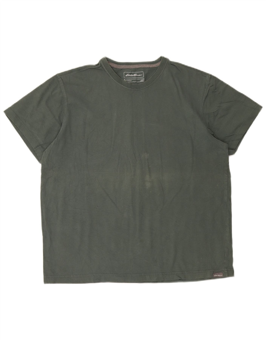 EDDIE BAUER Camiseta Hombre Top Grande Caqui Algodón