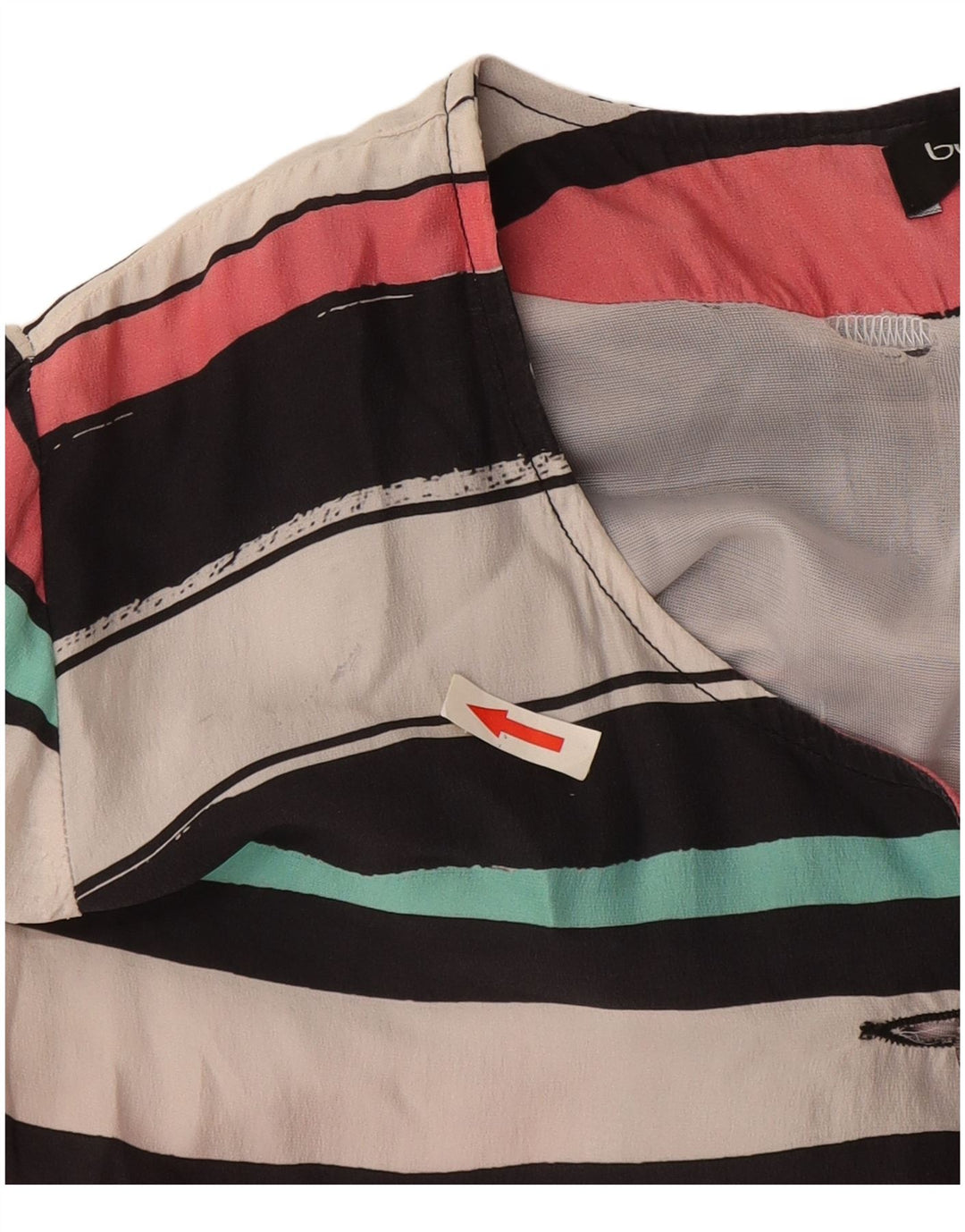 Vestido tubo Byblos IT 40 Small Seda a rayas multicolor
