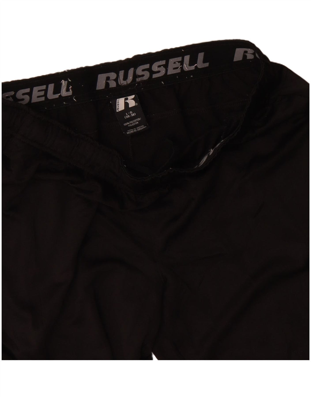 RUSSELL ATHLETIC Pantalones cortos deportivos para hombre Grande Poliéster negro