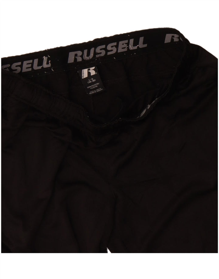 RUSSELL ATHLETIC Pantalones cortos deportivos para hombre Grande Poliéster negro