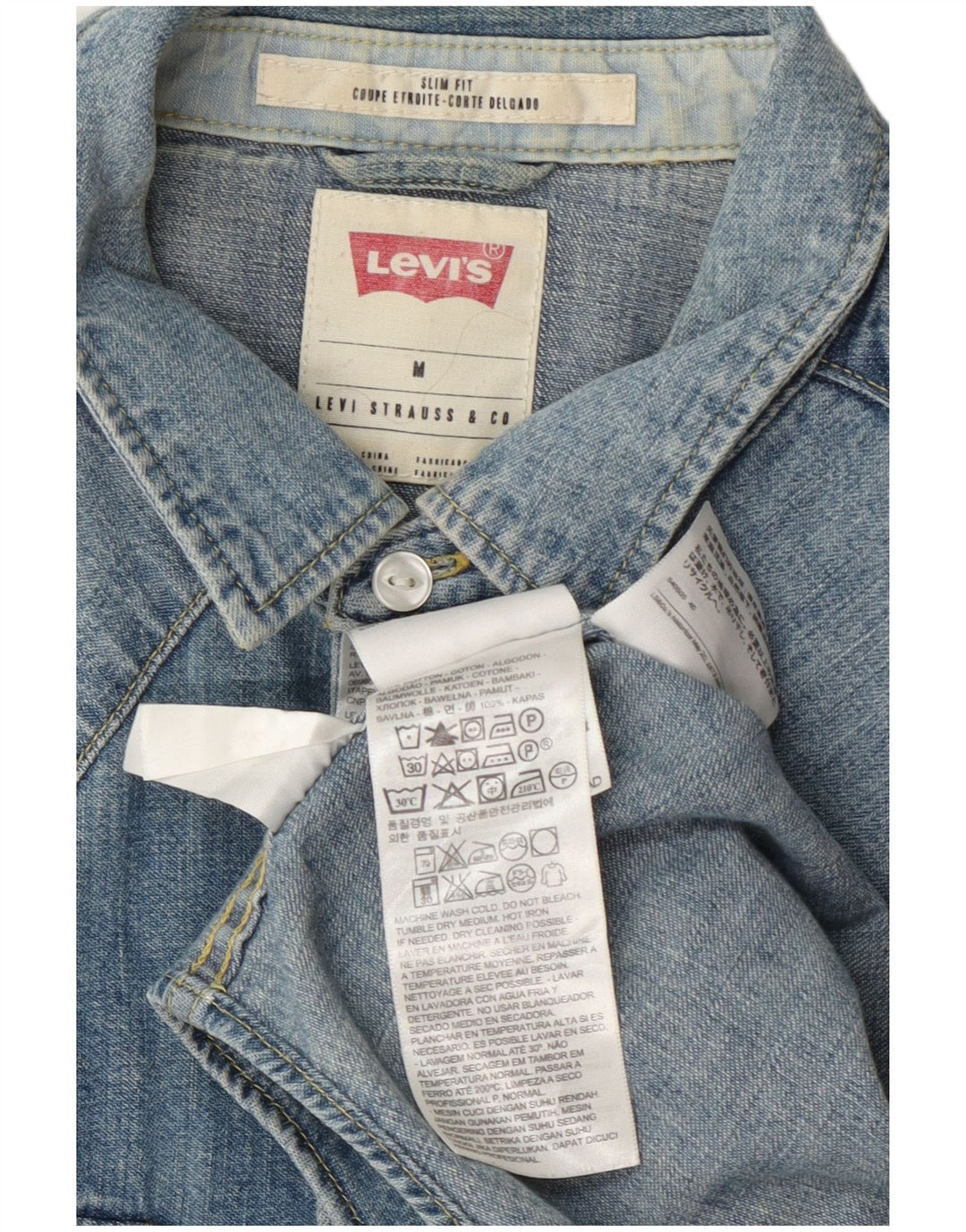 Levi's Hombre Camisa Vaquera Slim Fit De Algodón Azul Medio