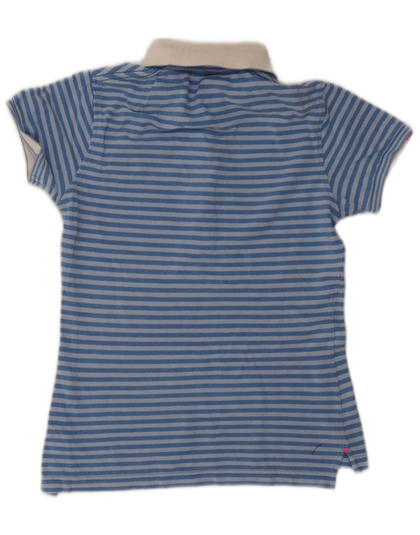 Sun68 Polo para mujer UK 8 Small Azul Rayas Algodón