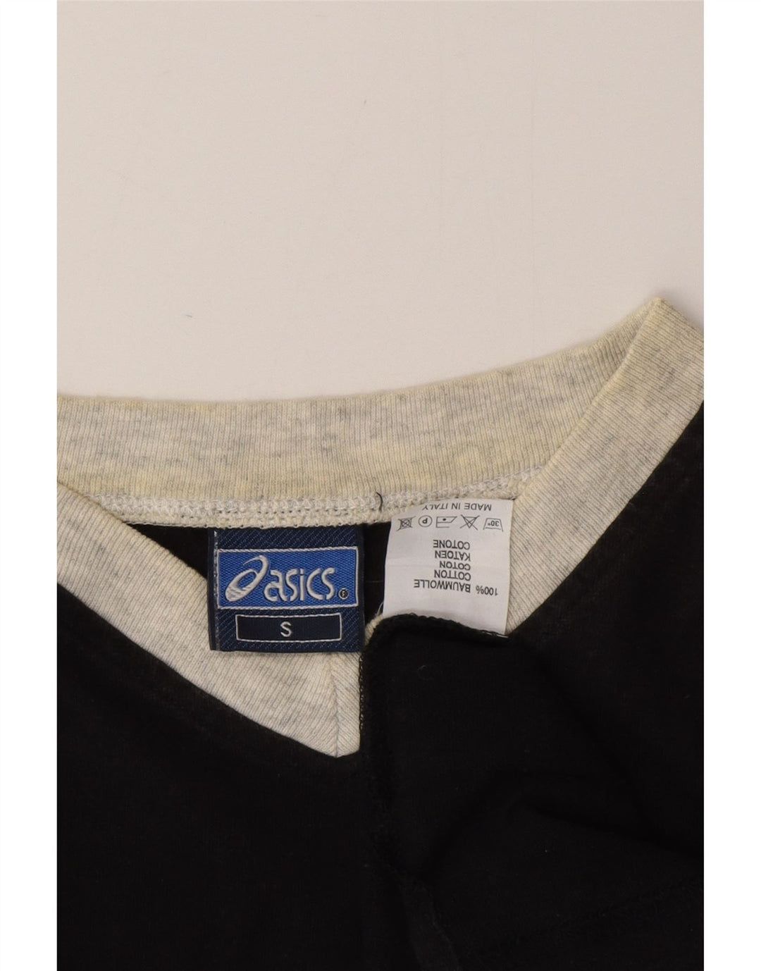 ASICS - Camiseta para hombre, talla pequeña, algodón negro