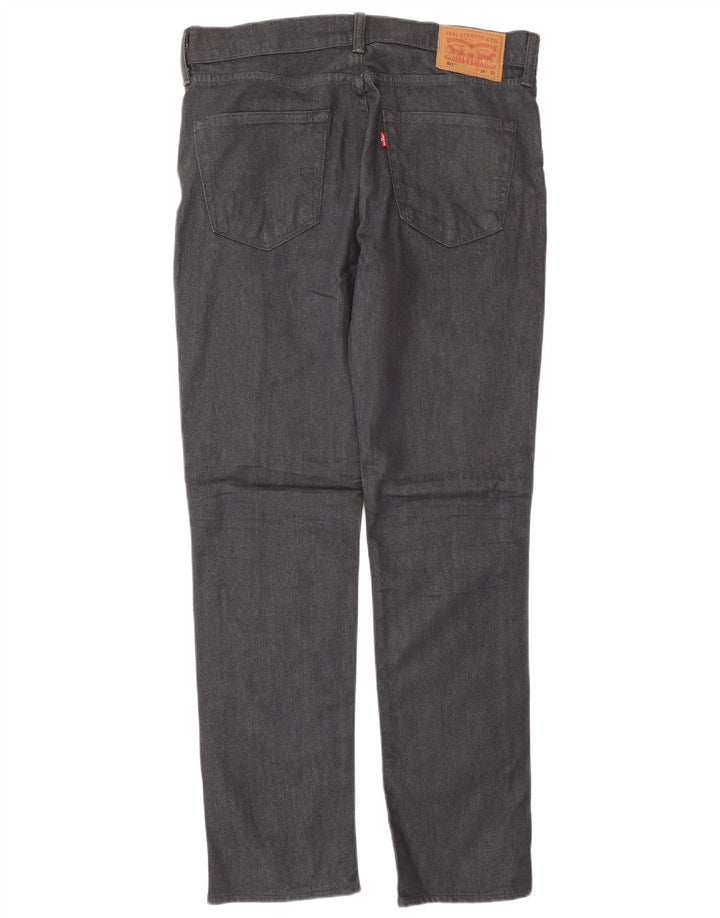 Levi's Hombre 511 Slim Jeans W34 L32 Algodón Gris