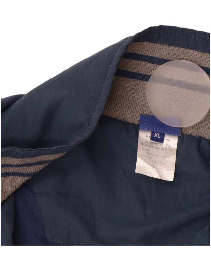 ASICS Hombre Chándal Top Jacket XL Azul Marino Colorblock Poliéster