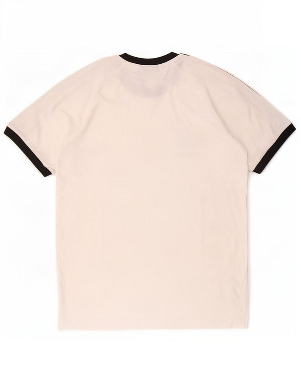 Adidas - Camiseta para hombre, talla grande, algodón blanco