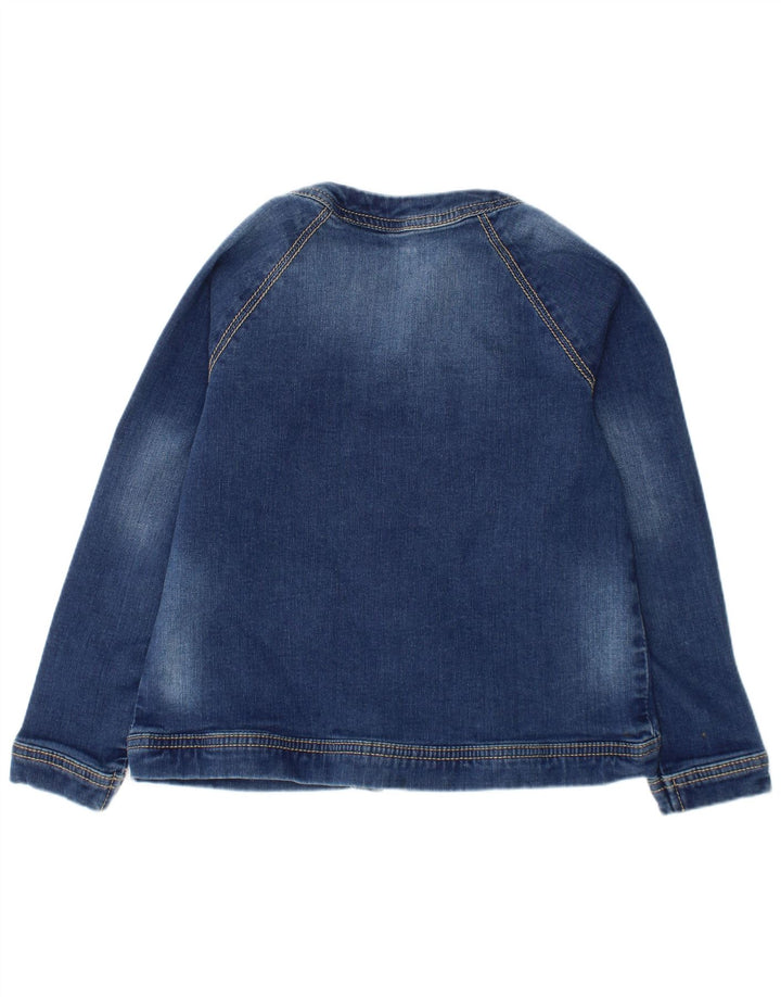 Benetton Chaqueta Vaquera Niña 6-7 Años Small Azul Algodón