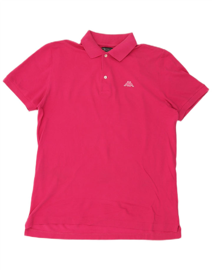 Polo Kappa Hombre Grande Rosa Algodón