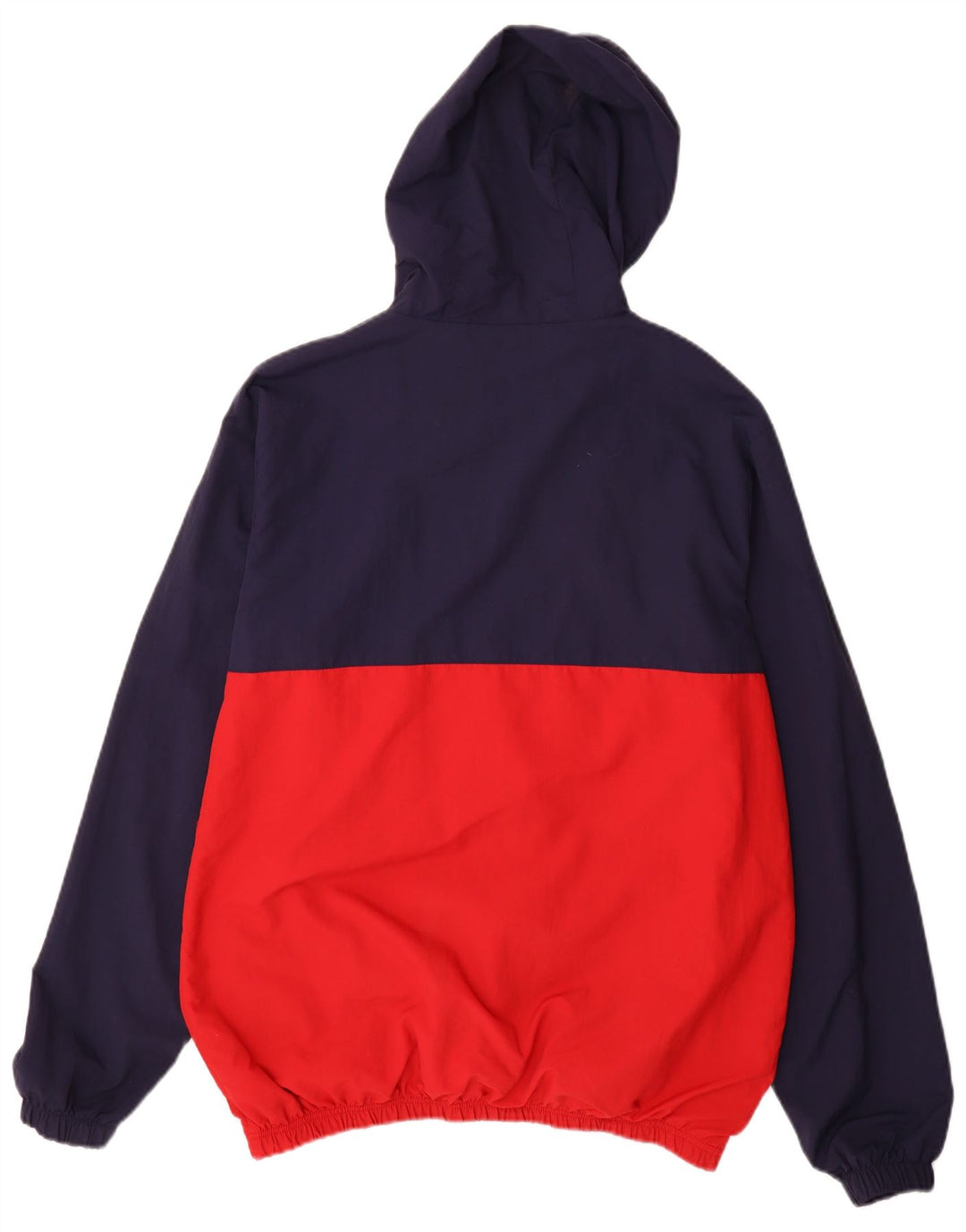FILA Chaqueta anorak con capucha y gráfico para hombre UK 40 Large Azul marino Colorblock