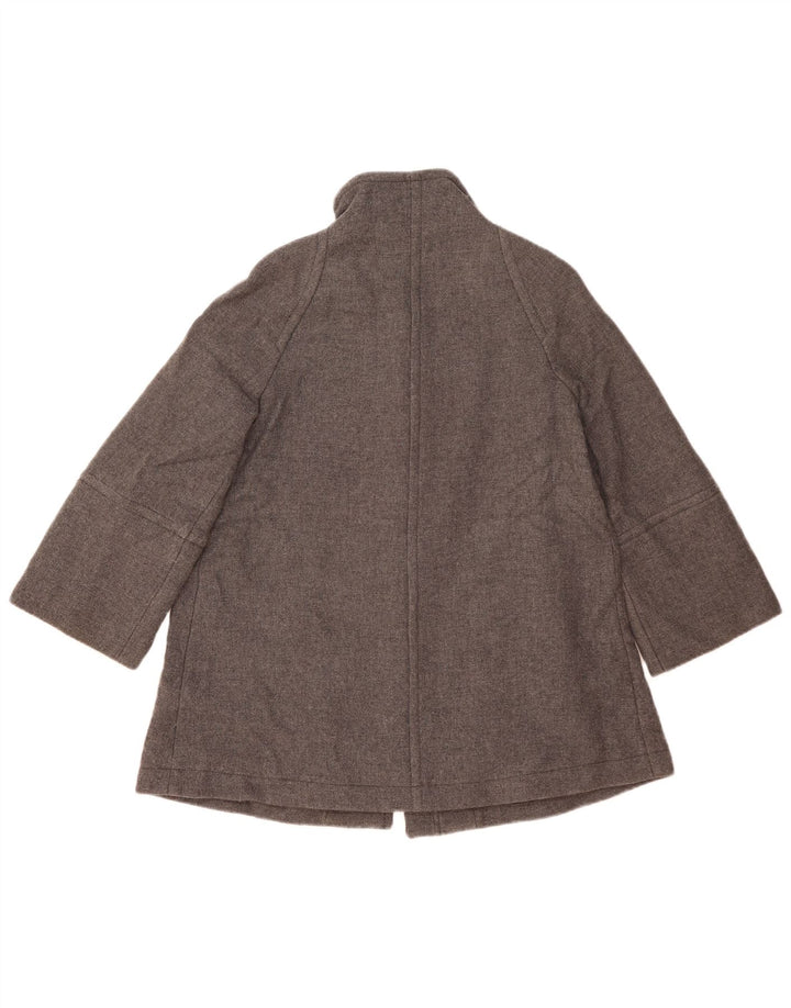 Zara Mujer Abrigo Extragrande UK 10 Small Lana Gris