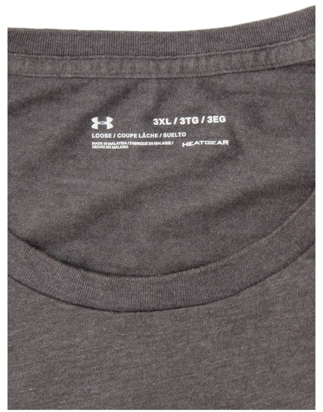UNDER ARMOUR Camiseta gráfica Heat Gear para hombre Top 3XL Gris a rayas