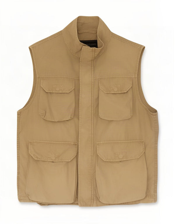 Marlboro Classics Chaleco utilitario para hombre EU 50 Large Beige