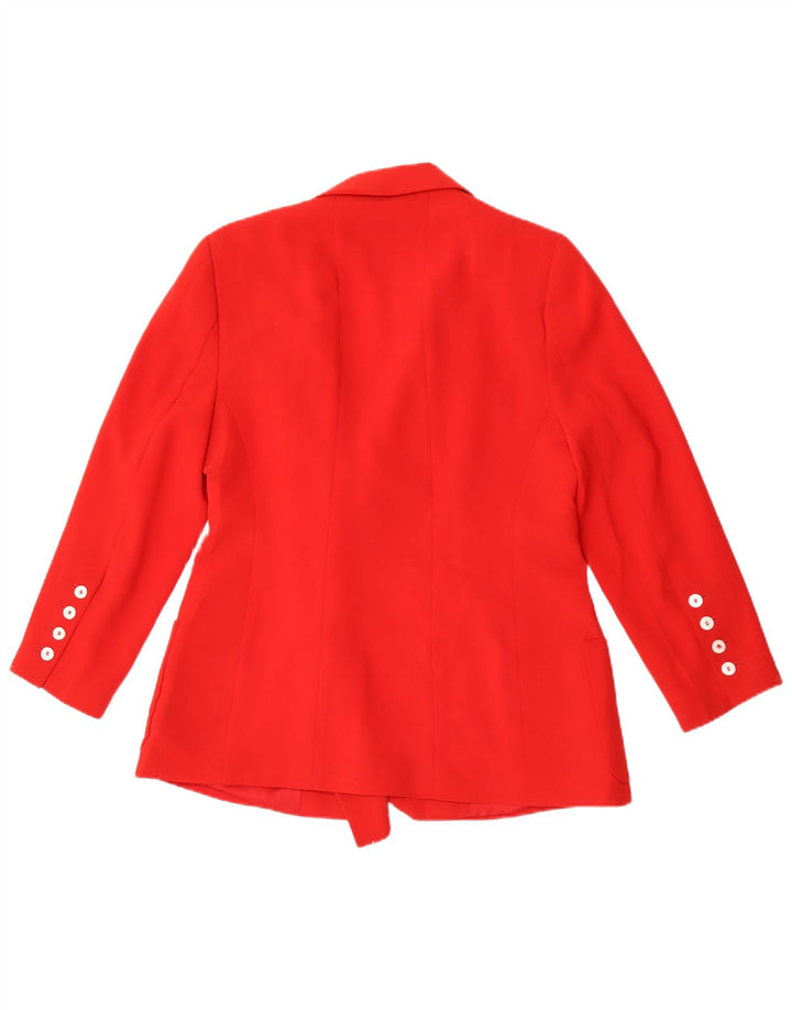 Zara Chaqueta Blazer De Doble Botonadura Para Mujer UK 44 Poliéster Rojo Grande