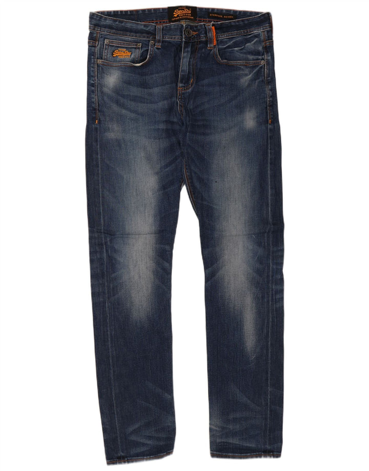 SUPERDRY Vaqueros pitillo de corte estándar para hombre W34 L32 Algodón azul