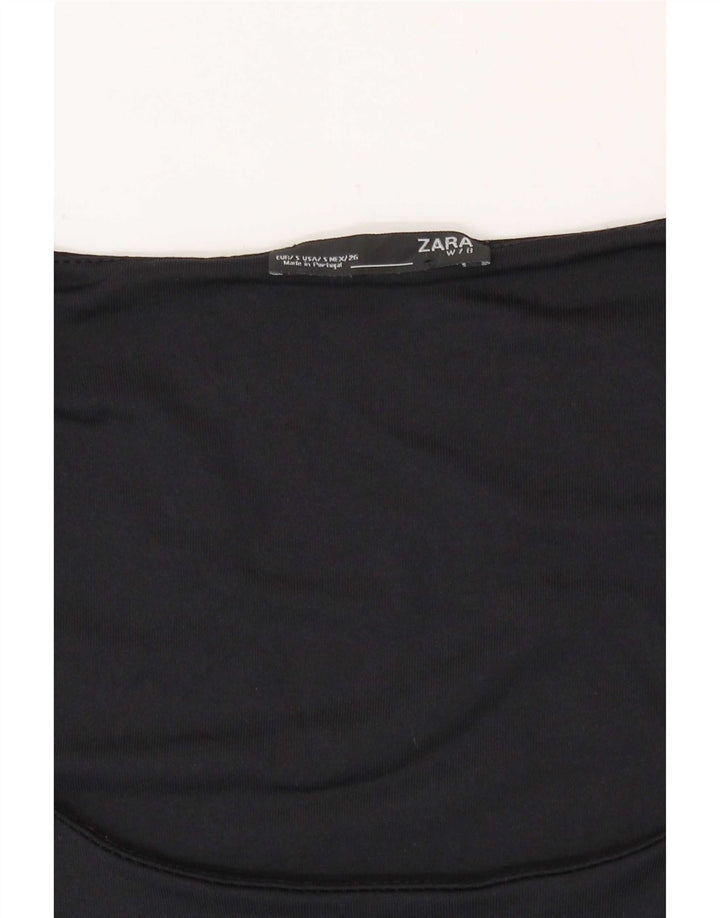 Zara Top sin mangas para mujer UK 8 Small Azul marino