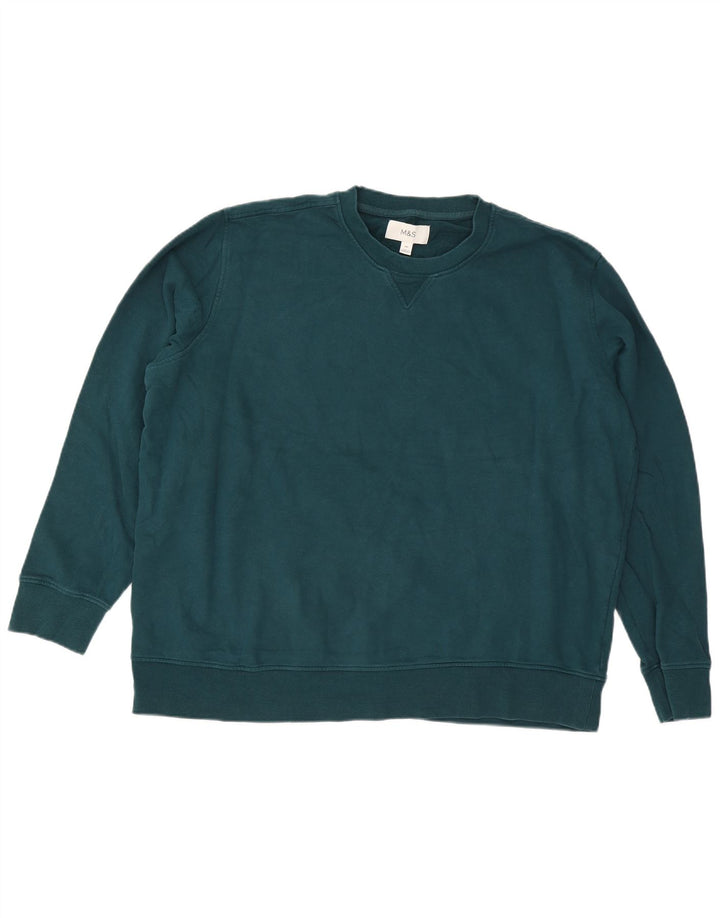 Marks & Spencer - Sudadera para hombre, talla 3XL, algodón verde