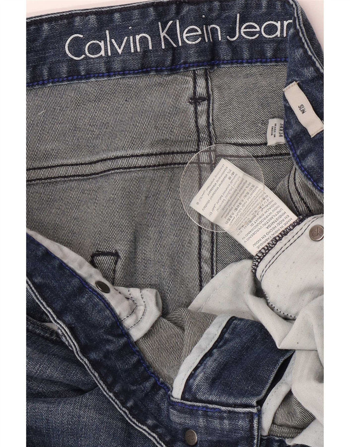 Calvin Klein Jeans ajustados para hombre W34 L34 Algodón azul