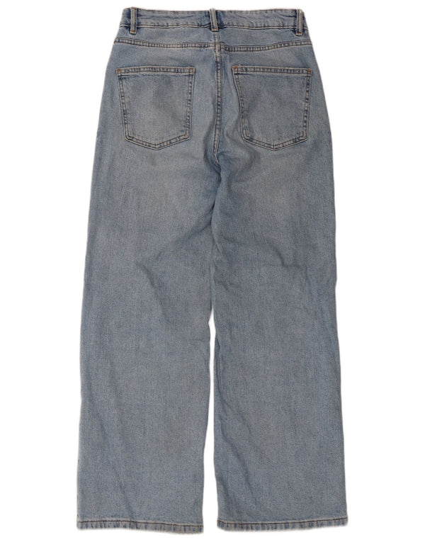 Marks & Spencer Vaqueros de pierna ancha para mujer UK 10 Small W30 L28 Algodón azul