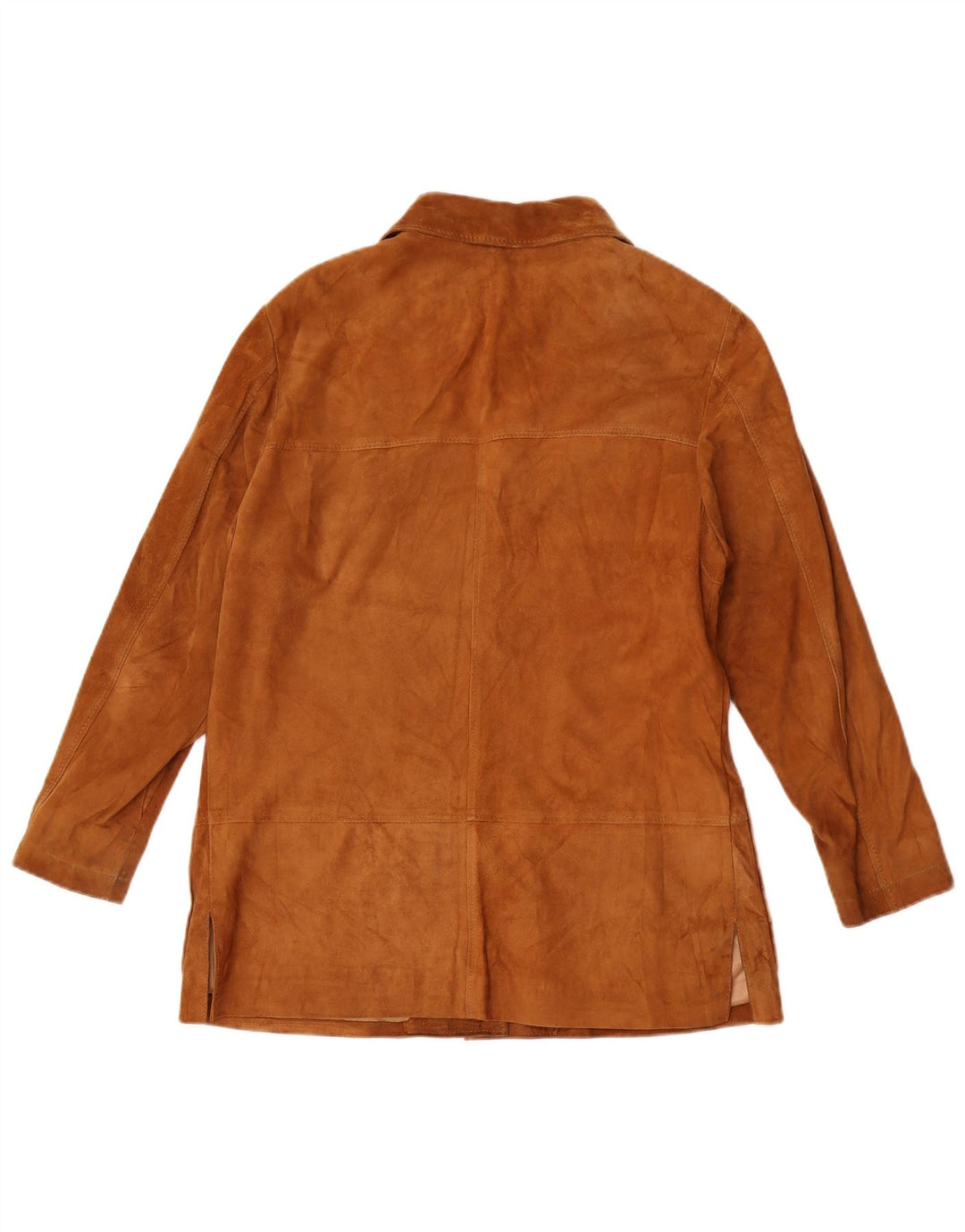 Vintage mujer ante chaqueta Reino Unido 12 marrón medio