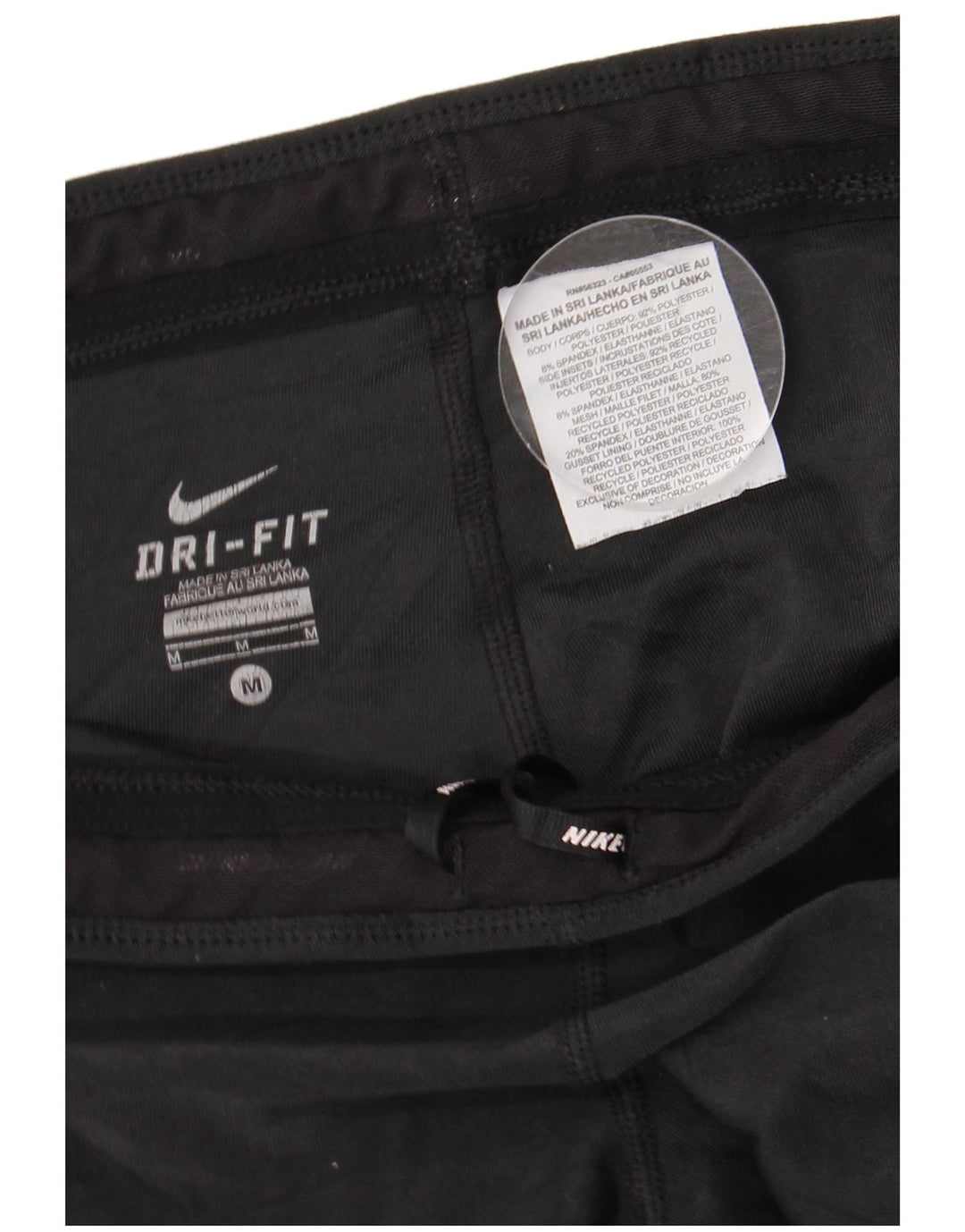 NIKE Leggings Dri Fit para mujer UK 40 Mediano Negro Poliéster