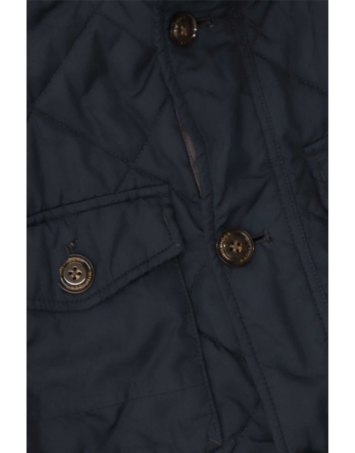 Tommy Hilfiger Chaqueta acolchada con capucha para hombre UK 36 Small Azul marino Poliéster