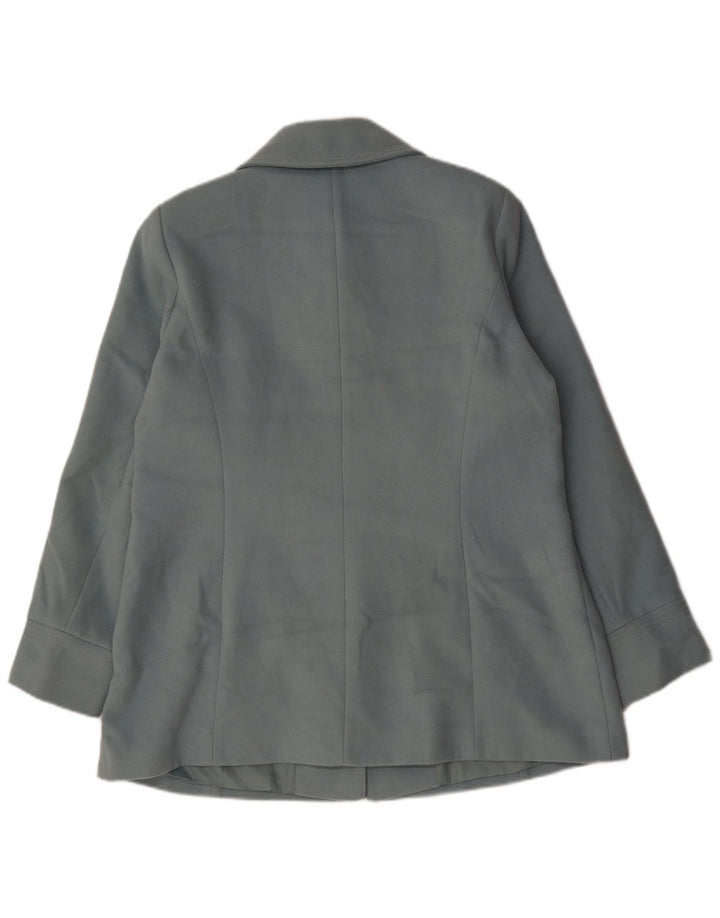 CLASSIC Chaqueta tipo blazer de 4 botones para mujer UK 40 XL Poliéster azul