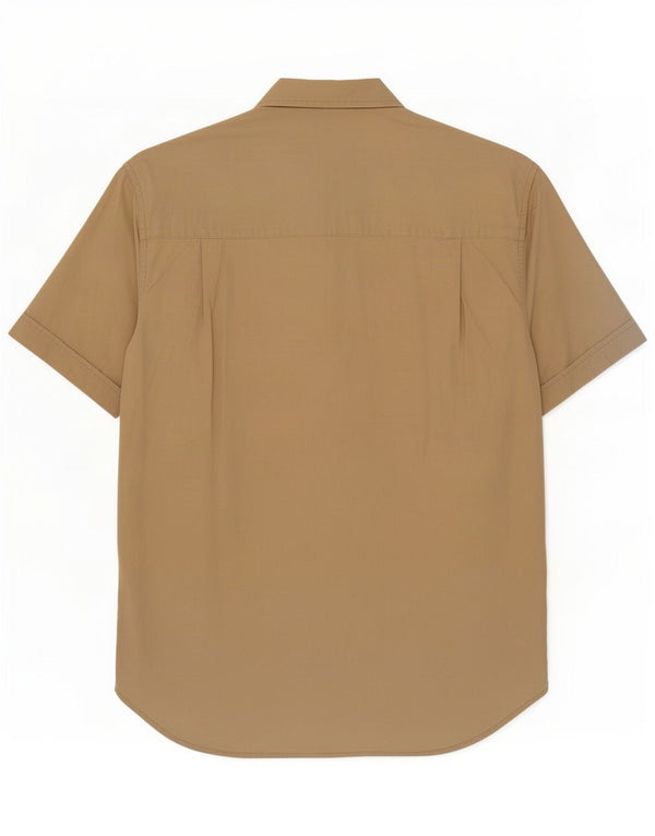Camisa Guess Hombre Manga Corta Small Beige Algodón