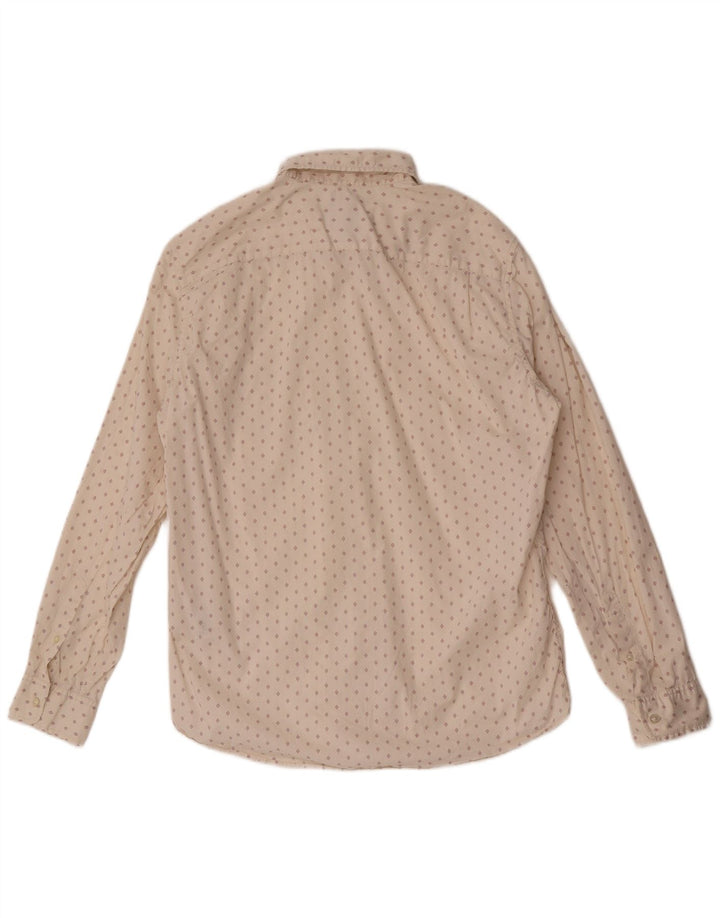 Camisa Gap Slim Fit De Algodón Geométrico Blanco Grande Hombre