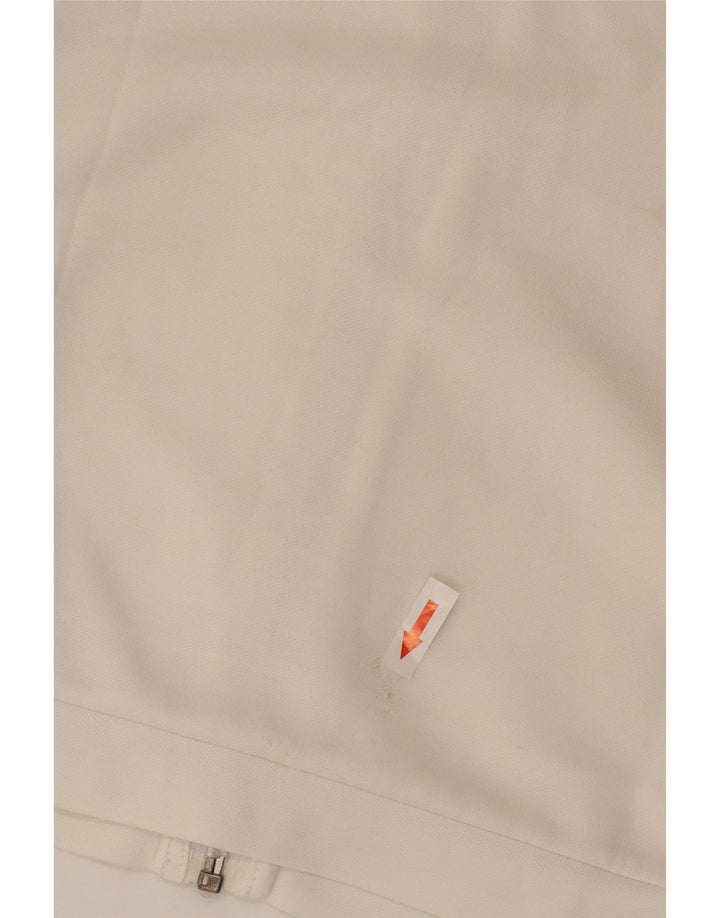 Puma Mujer Crop Oversize Chándal Top Chaqueta Reino Unido 10 Pequeño Poliéster Blanco
