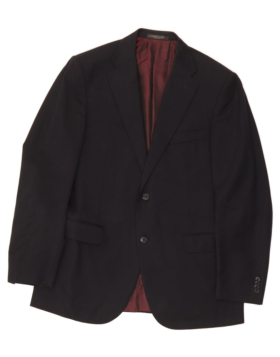 CORNELIANI Mens 2 Button Blazer Jacket IT 52 XL Navy Blue Classic Vintage Corneliani and Second-Hand Corneliani from Messina Hembry 
