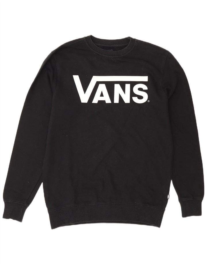 Vans Hombre Sudadera Gráfica Jersey Pequeño Algodón Negro