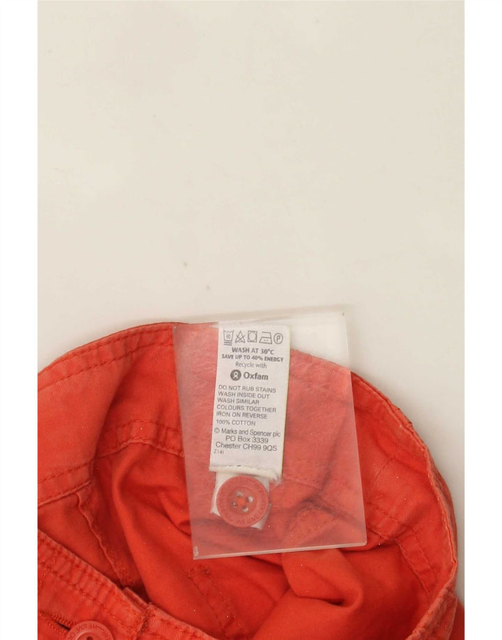 Marks & Spencer Pantalones cortos tipo cargo para mujer UK 14 Large W34 Algodón naranja