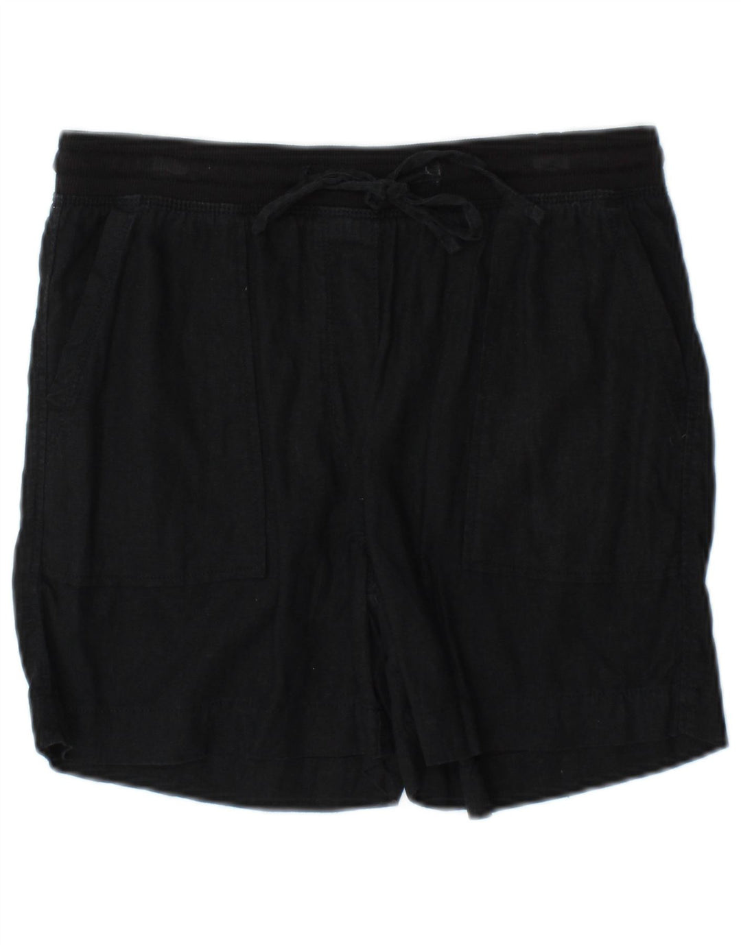 Marks & Spencer Pantalones cortos chinos para mujer UK 10 Small W32 Black Linen
